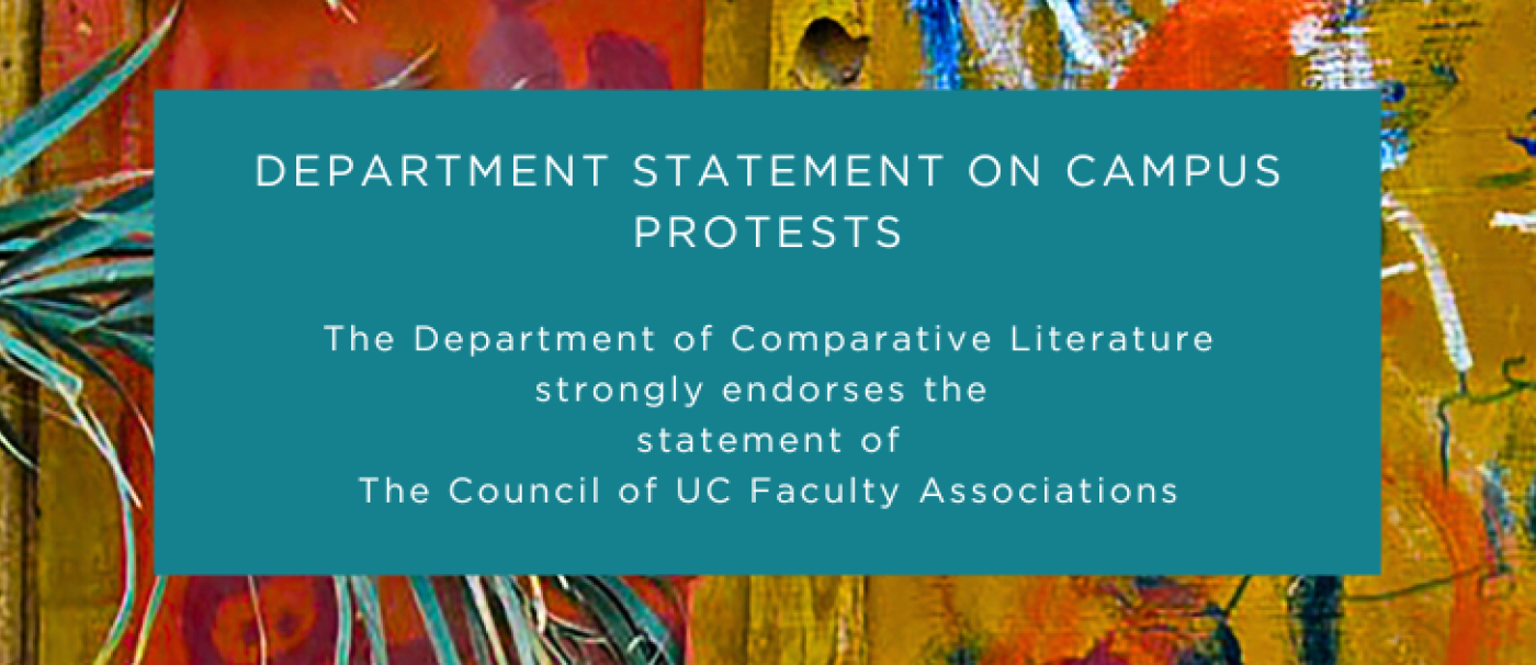 Comp Lit Statement on Campus Protests