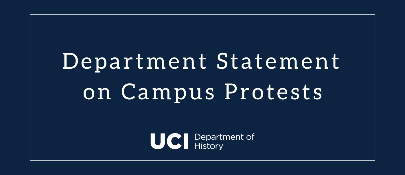 Department Statement  on Campus Protests
